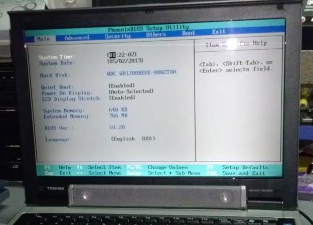 toshiba bios